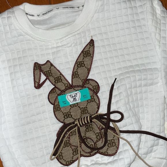 Tommy Hilfiger hone baby bb Burberry bunny outfit 2piece set bundle lot 12 18 mo - Picture 5 of 7